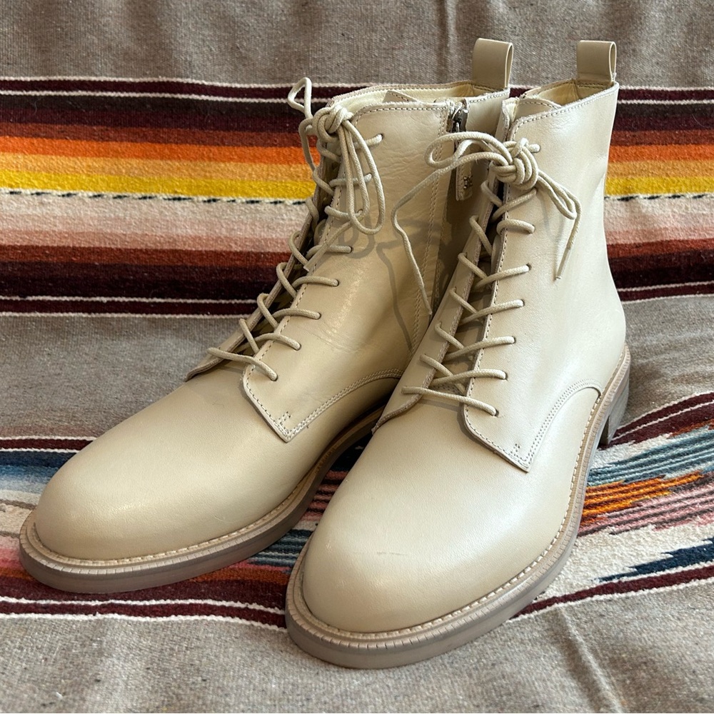 Sam Edelman Lace Up Leather Boots - Picture 2 of 11